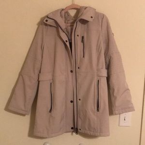 Calvin Klein Cream Rain Coat